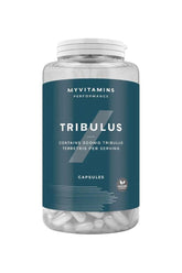 Myprotein Myvitamins Tribulus Terrestris capsules, 300 mg per serving for improved physical performance.